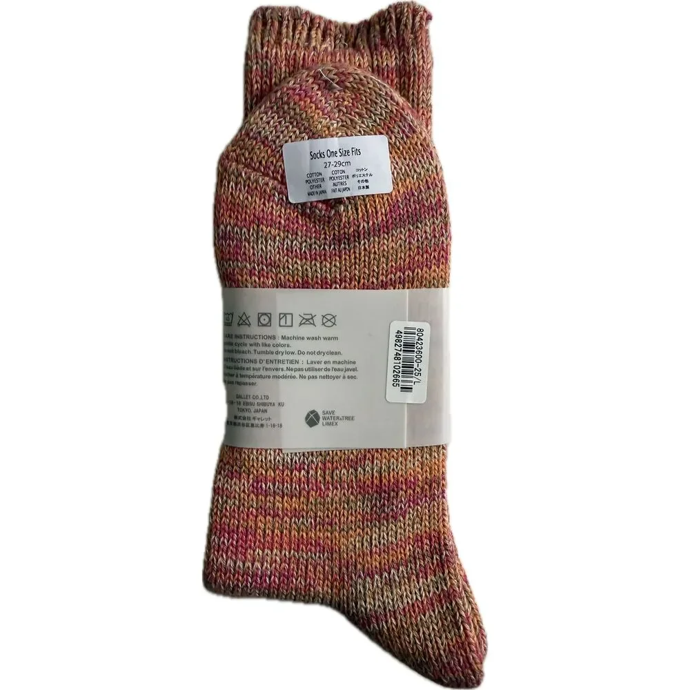 Anonymous ISM Socks Crew Made in Japan Cashmere Blend One Size Fits Most
